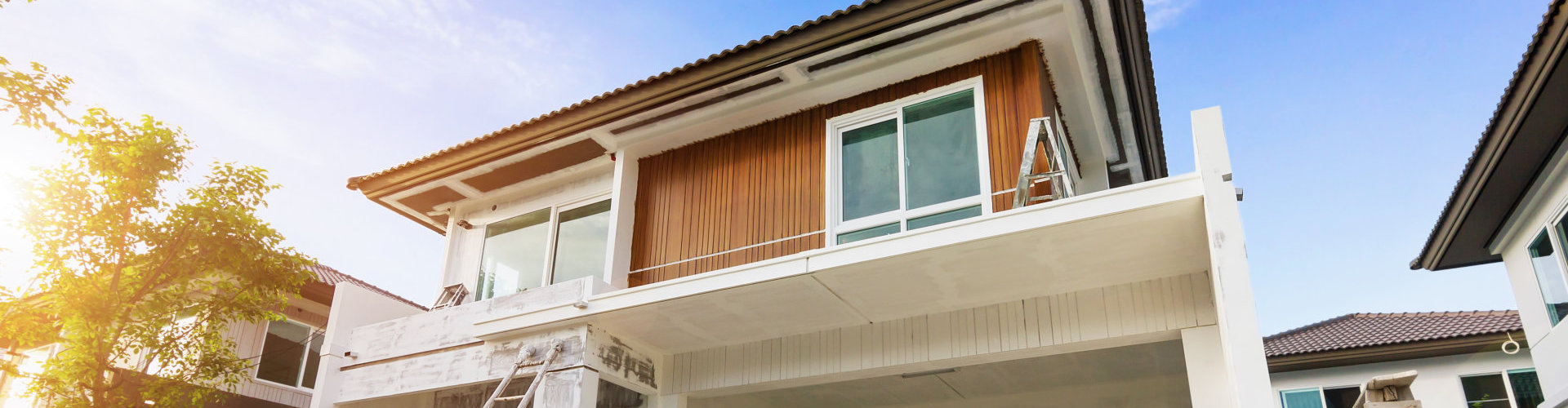 top view of beautiful house